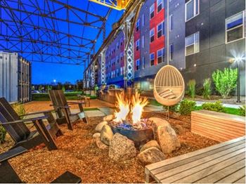 Outdoor lounge, grill & fire pit